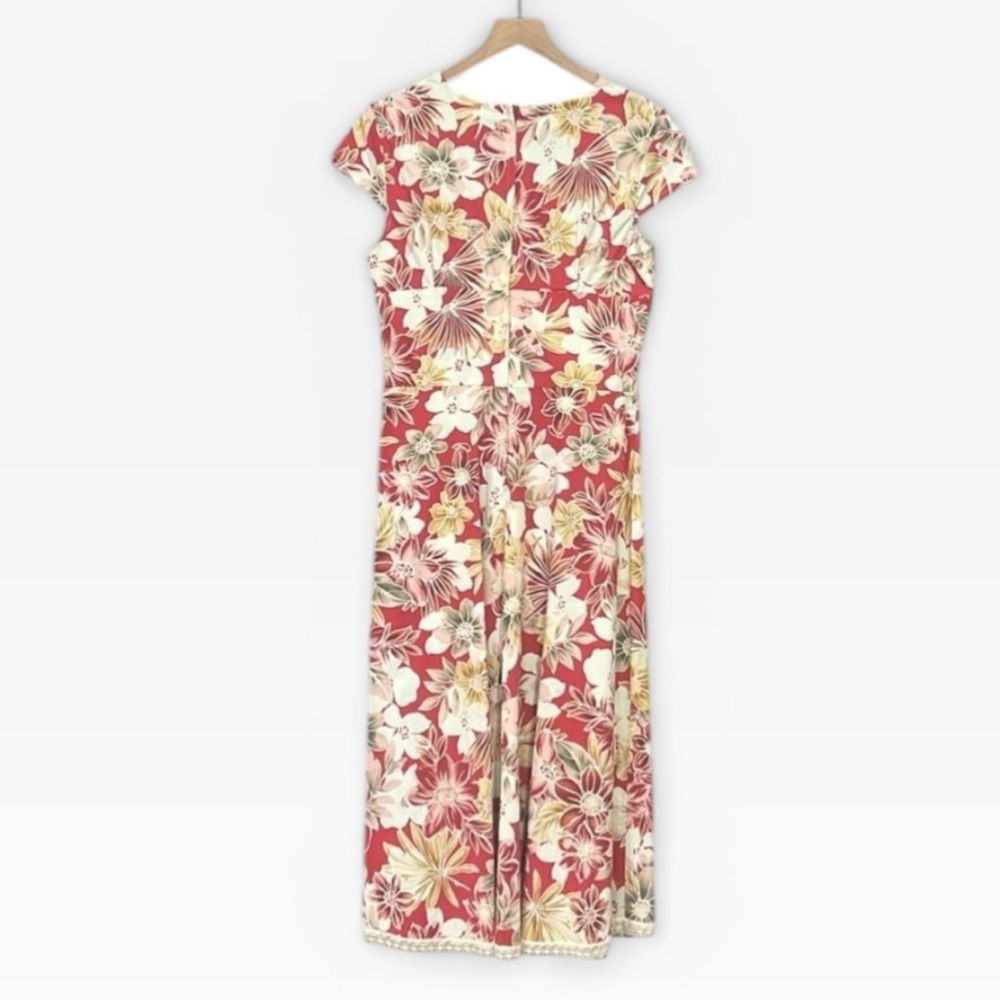 Vintage Jody of California Floral & Lace Box Pleat Cottagecore Dress - Picture 2 of 13